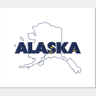 Alaska Colored State Print Posters and Art